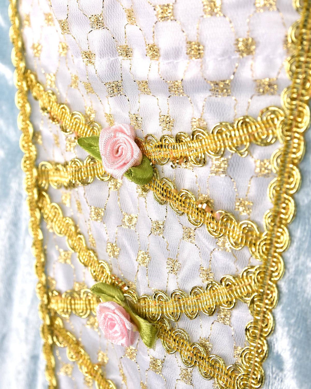 Robe de princesse en velours bleu clair 110-116 cm 4-6 ans