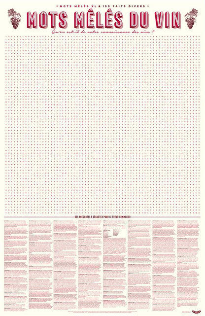 XL Game Poster - Wine Word Search 