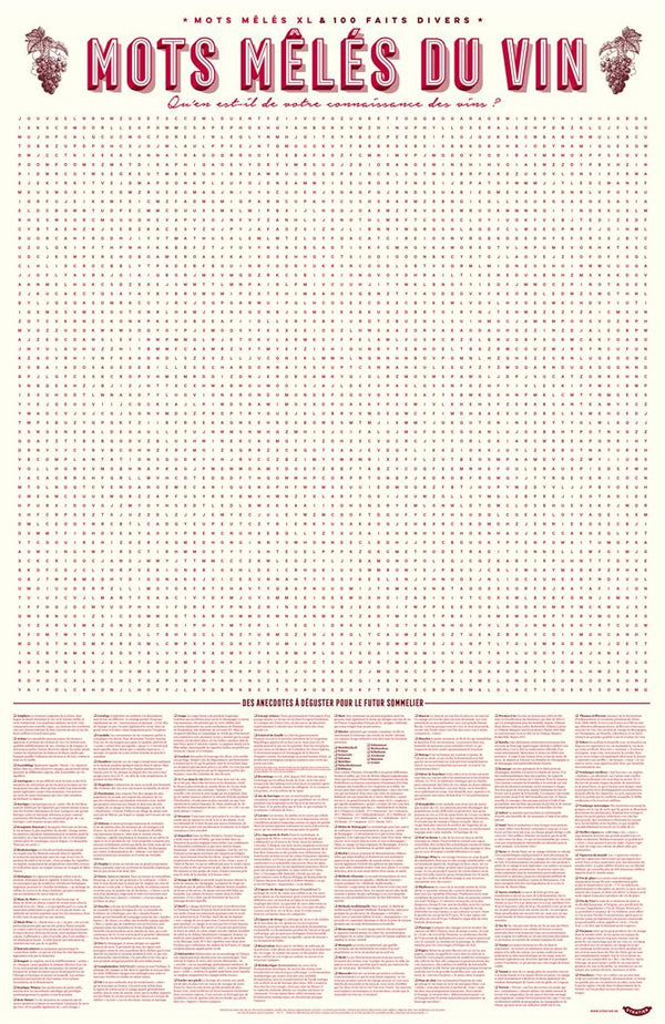 Poster del gioco XL - Ricerca di parole sul vino 