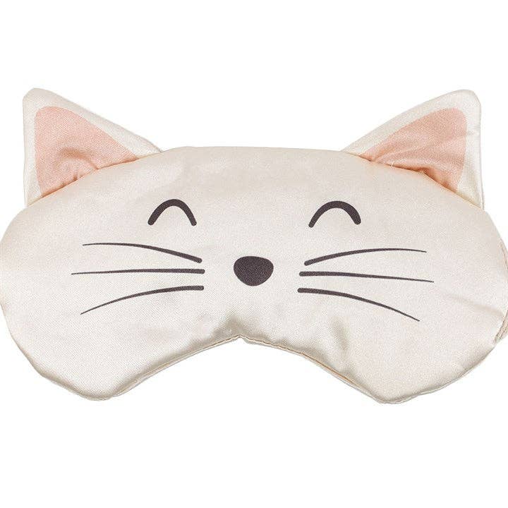 Máscara de noche de gato satinado