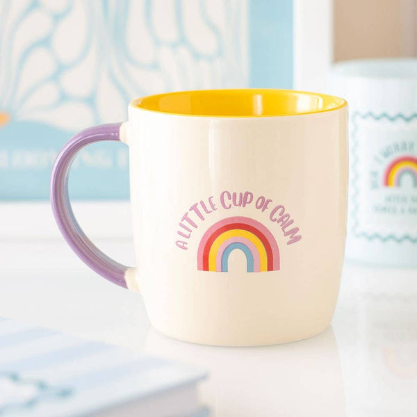 "A Little Cup of Calm" Rainbow Mug