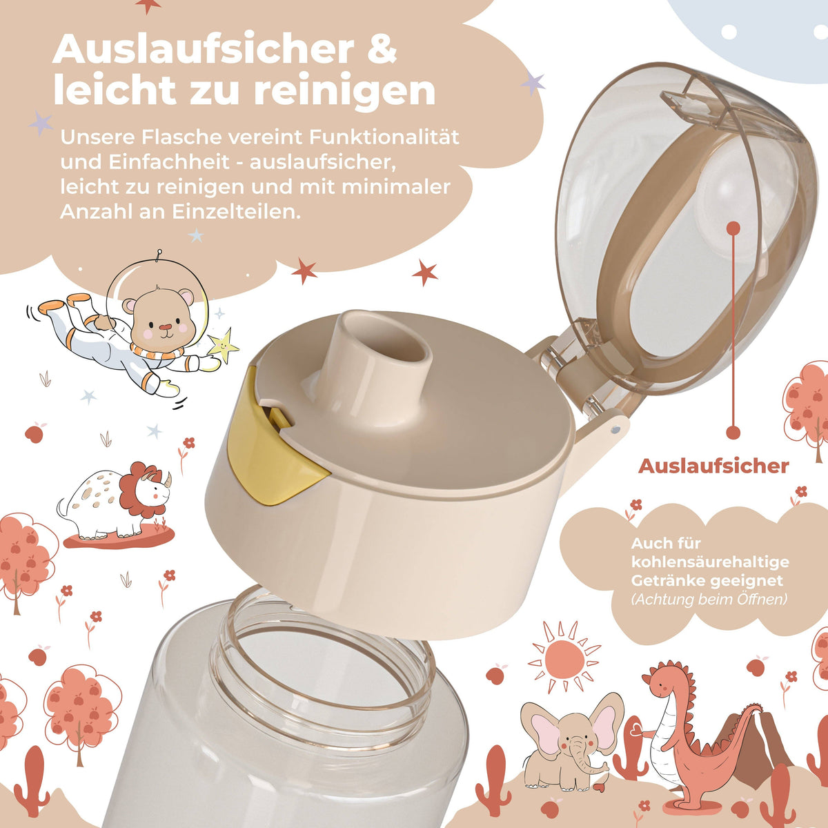 Trinkflasche Kinder, leichte Wasserflasche - Polizei Löwen