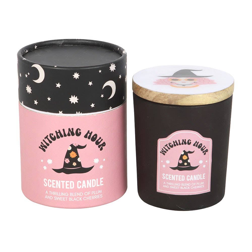 Halloween Witching Hour Candle with plum and black cherry scents