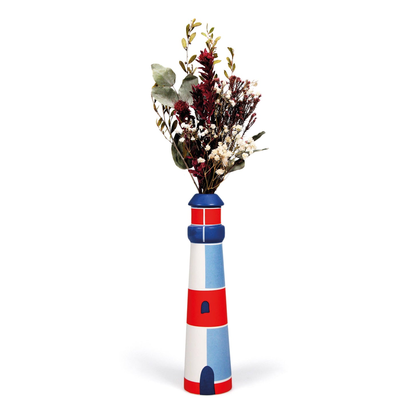 Coastal Sea ceramic lighthouse-shaped vase