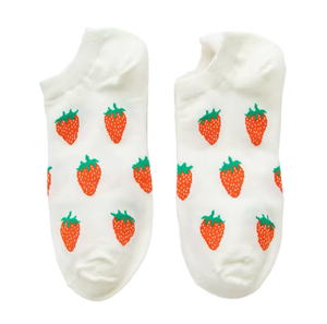 Meias curtas de morango