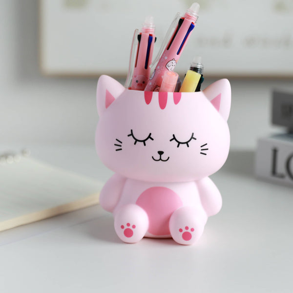 Porte-Stylo 3D Chat Rose
