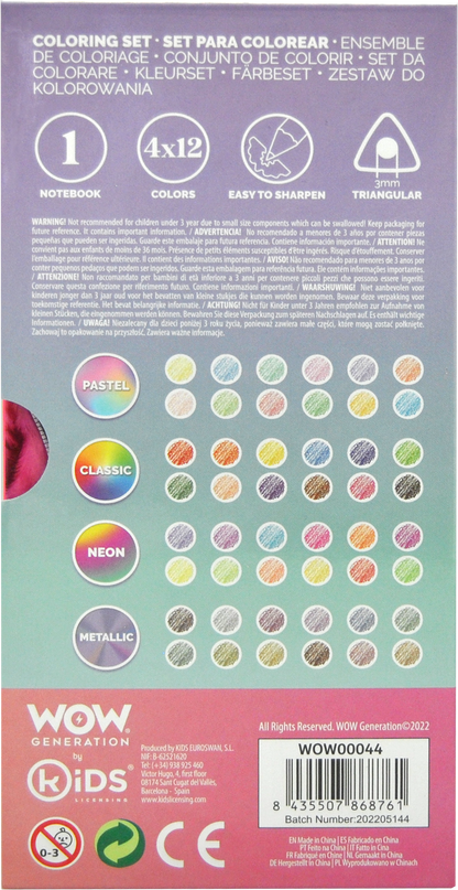 Set de 48 lápices de colores y libreta