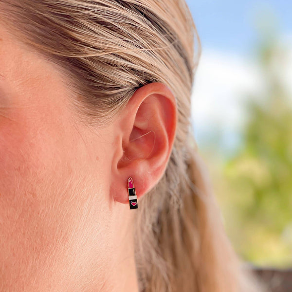 Boucles d'oreilles Rouge à lèvres