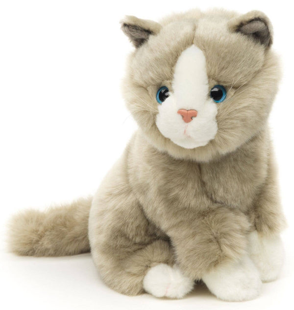 Peluche chat gris assis Uni Toys