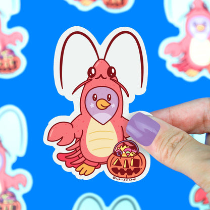 Penguin in Lobster Halloween Costume Sticker