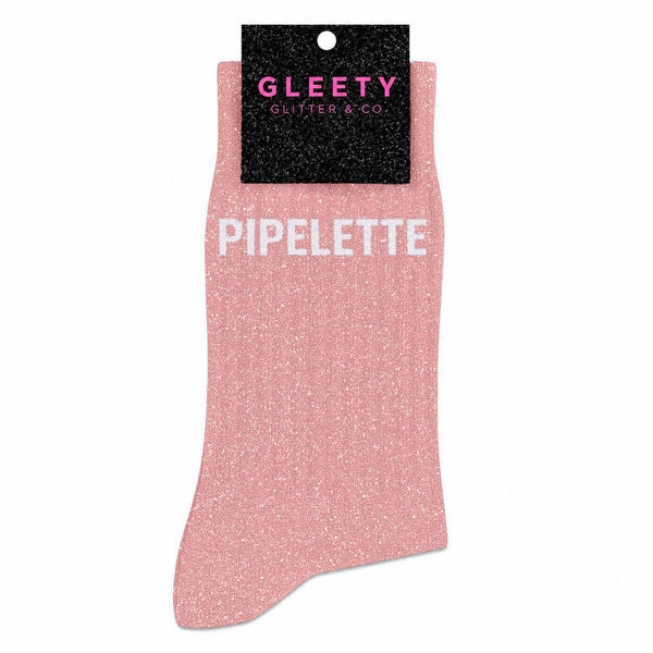 Chaussettes à Paillettes Pipelette Rose Clair – Gleety