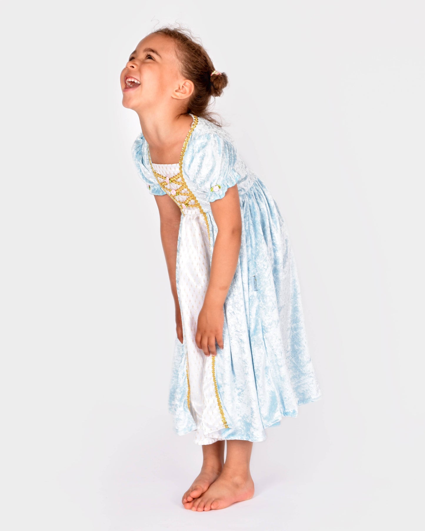 Light blue velvet princess dress 98-104 cm 2-4 years