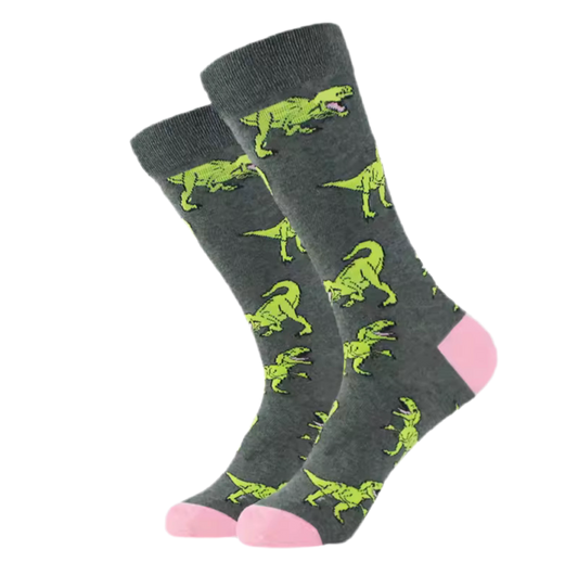Calcetines de dinosaurio para hombre