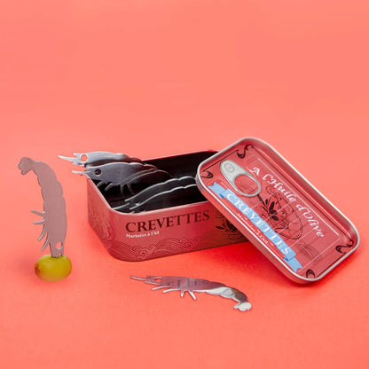 Garfo para aperitivo de camarão