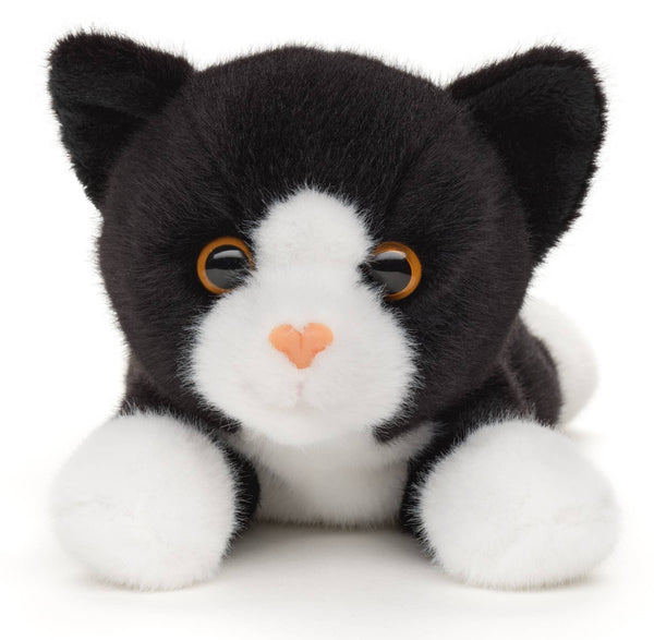 Chat (noir et blanc), allongé - 20 cm (longueur) Uni Toys