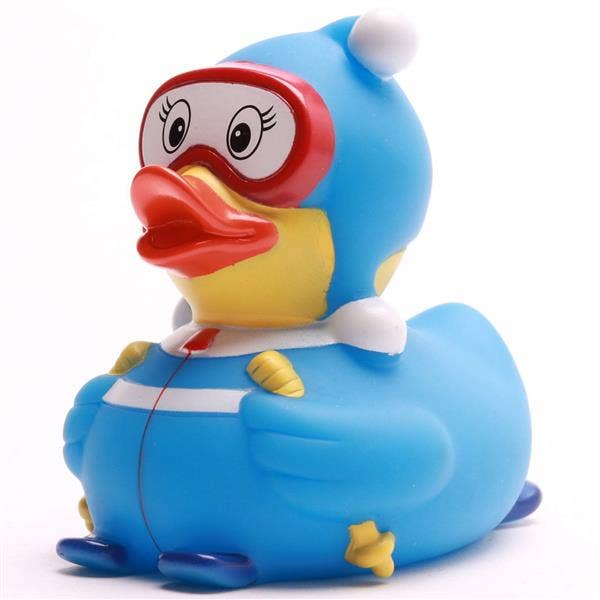 Canard Skieuse bleu