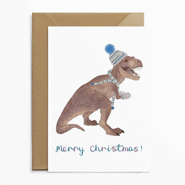 Biglietto di Natale T-Rex