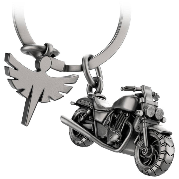 Llavero de motocicleta "Chopper" con ángel de la guarda