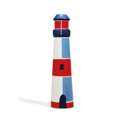 Coastal Sea ceramic lighthouse-shaped vase