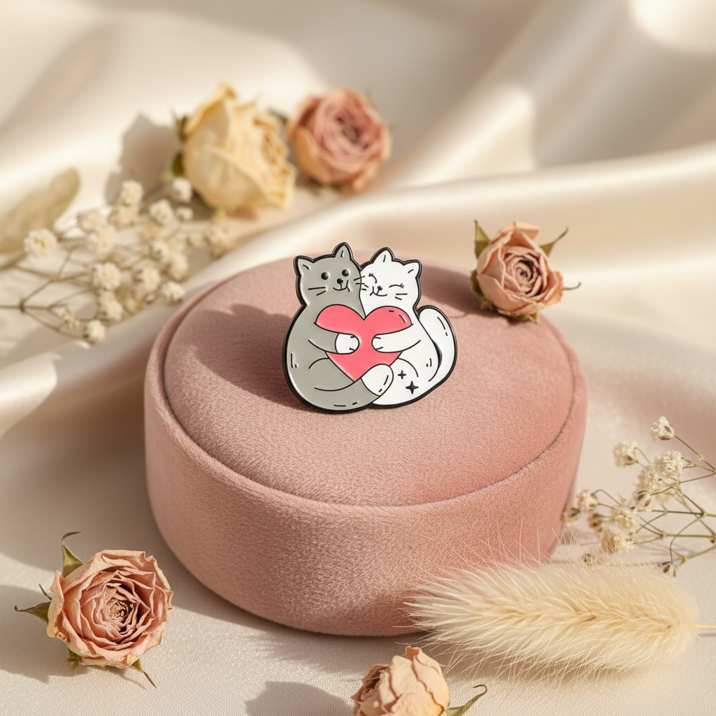 Pines de gatos enamorados