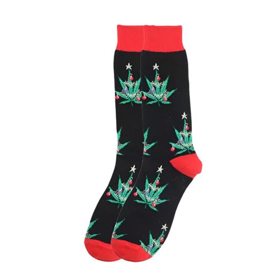 chaussettes cannabis de noel mrcol