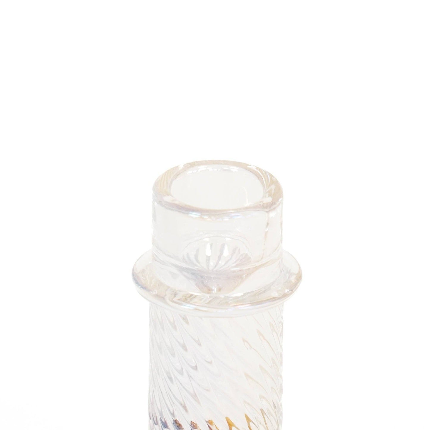 Bougeoir - Verre - Couleur Arc-en-ciel - 8x10cm