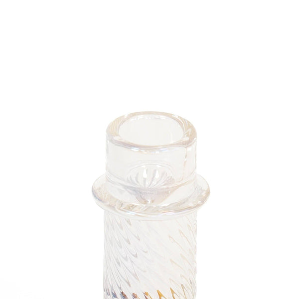 Bougeoir - Verre - Couleur Arc-en-ciel - 8x10cm