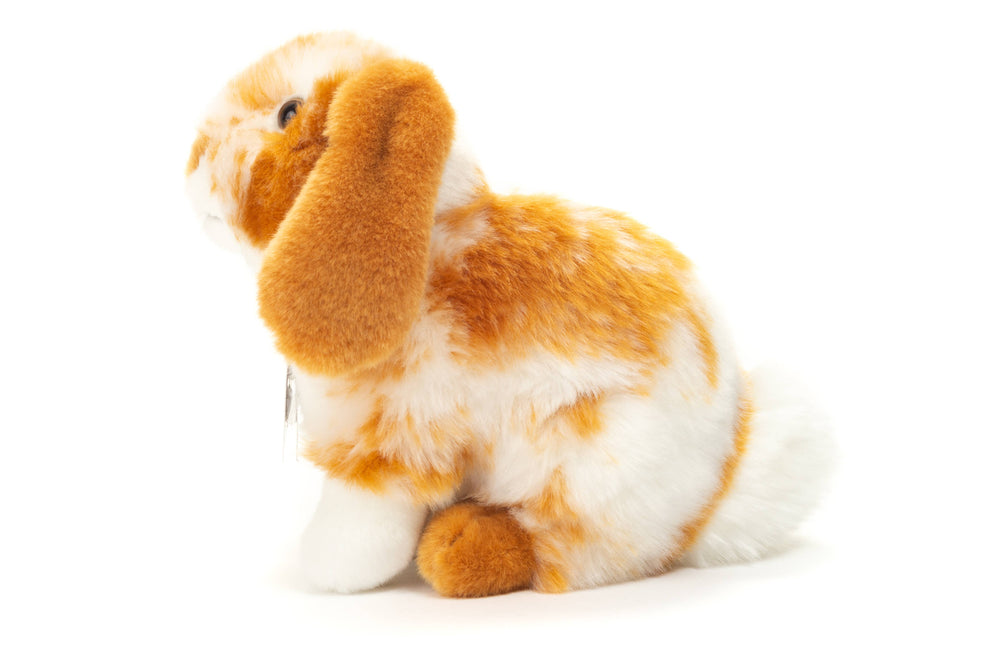 Peluche Lapin Bélier Assis Marron Clair/Blanc