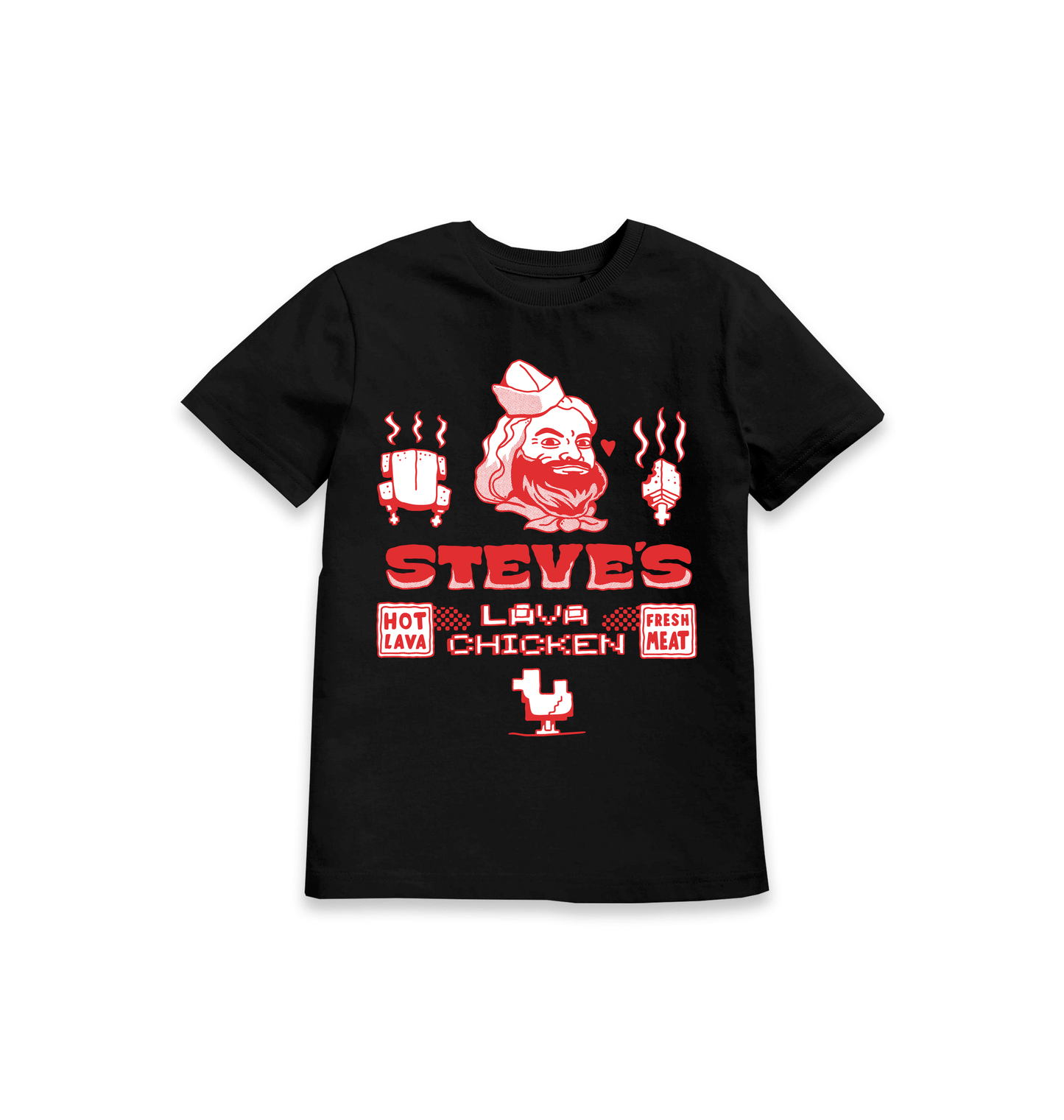 T-shirt enfant Minecraft Steve’s Lava Chicken