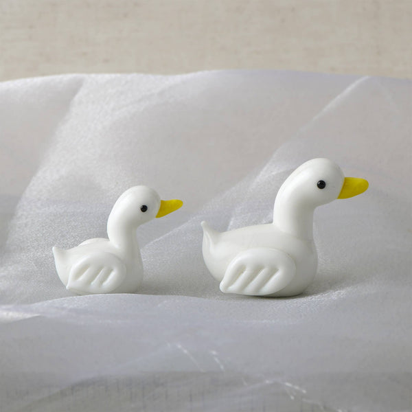 Figurine en verre Canards Blancs 2-Pack