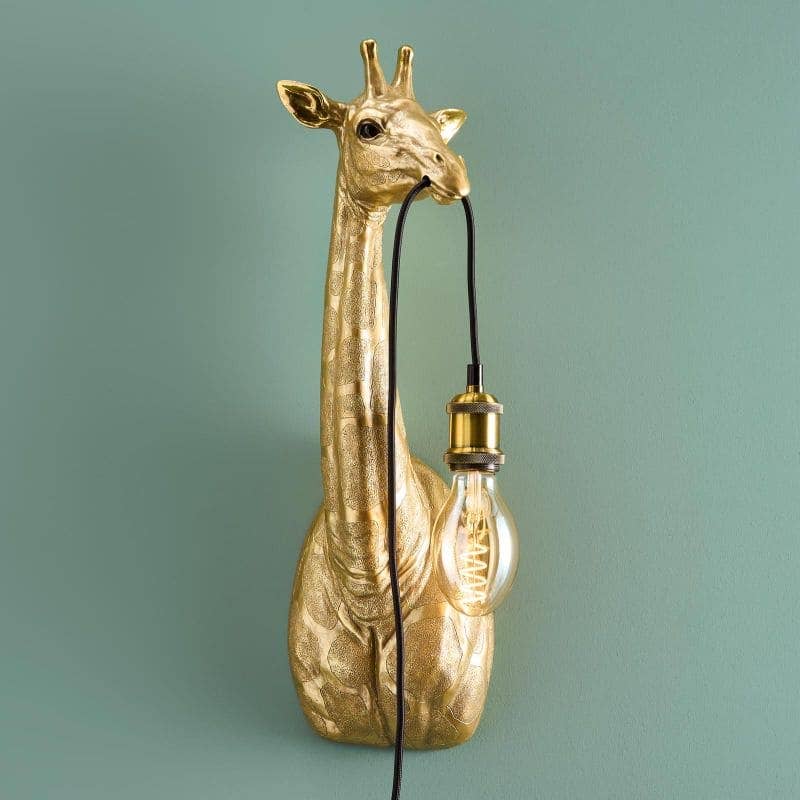 Lucie Giraffe wandlamp, goud