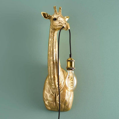 Lucie Giraffe wandlamp, goud