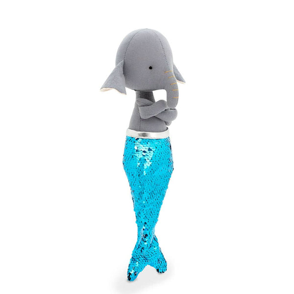 Peluche de algodón, elefante sirena Alicia: 29 cm, a partir de 3 años