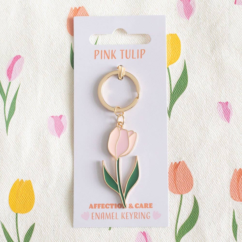 Portachiavi tulipano rosa