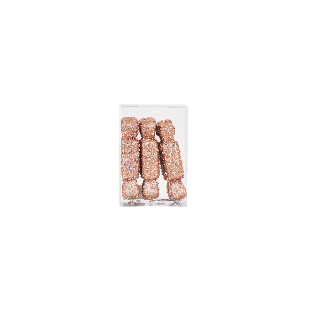 Cintres de Noël - 3 Bonbons en Mousse au Caramel, Marron/Disco Dip - S3-5.5x