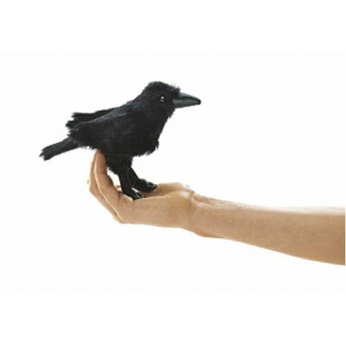 Marionnette à main Mini Corbeau 2698/ Mini Corbeau Folkmanis réaliste