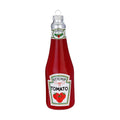 Adorno de Navidad botella de kétchup de cristal, 13 cm