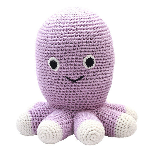 Peluche de ganchillo - Pulpo morado claro