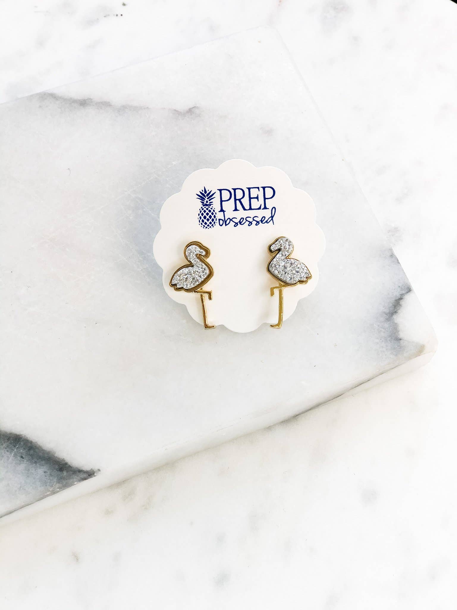 Boucles d'oreilles Flamingo Druzy