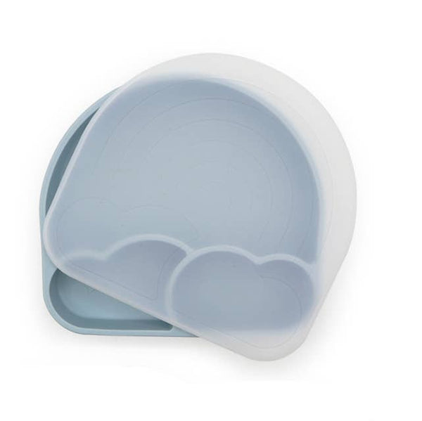 Assiette Dusty Blue Rainbow (avec couvercle)