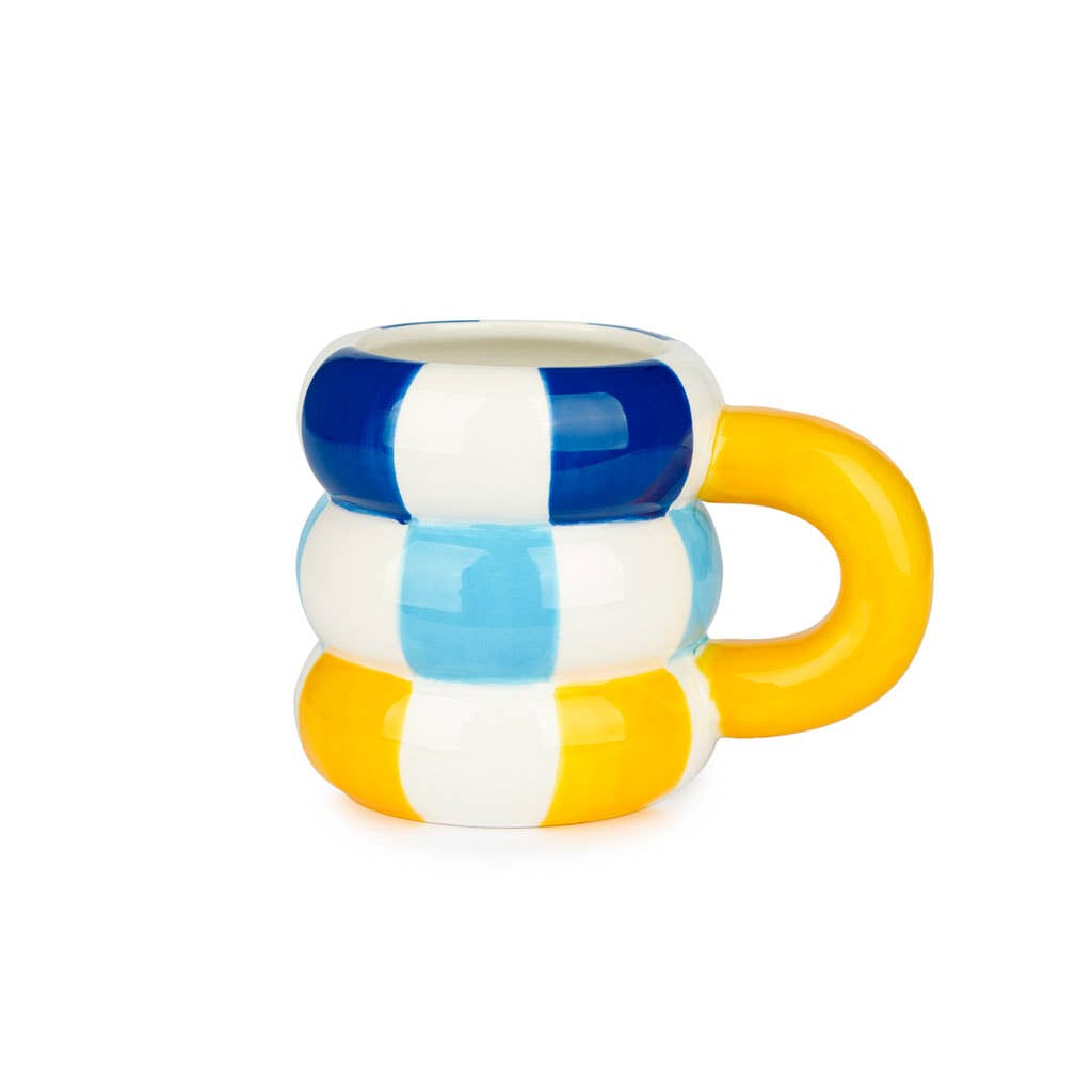 Caneca Floats, amarela, 300 ml, cerâmica