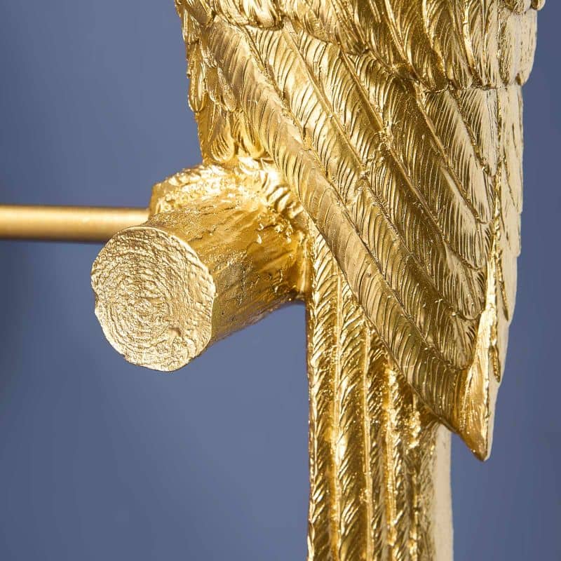 Applique murale Perroquet Percy, or/turquoise