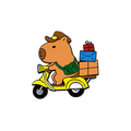 Spilla Capibara su scooter