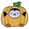 Pin de pingüino de calabaza