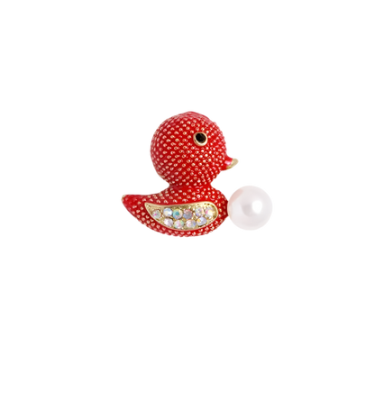 Red Duck Brooch