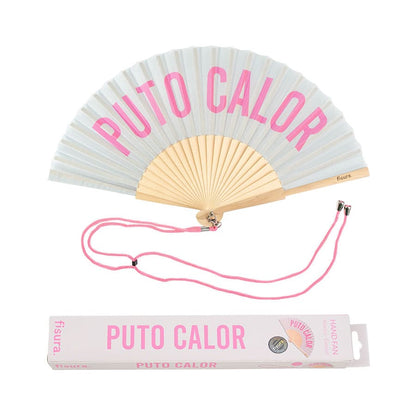 Éventail « Puto calor » Gris – Fisura