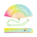 Éventail « Putain de chaleur » Arc-en-Ciel (Brille dans le Noir)