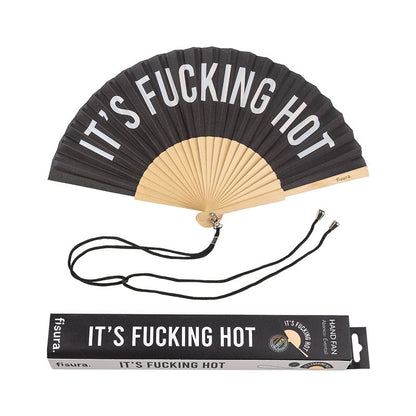 Éventail « It's fucking hot » Noir – Fisura