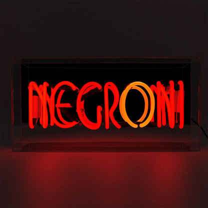 'Negroni' Glass Neon Sign