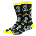 Calcetines de extraterrestre y pizza